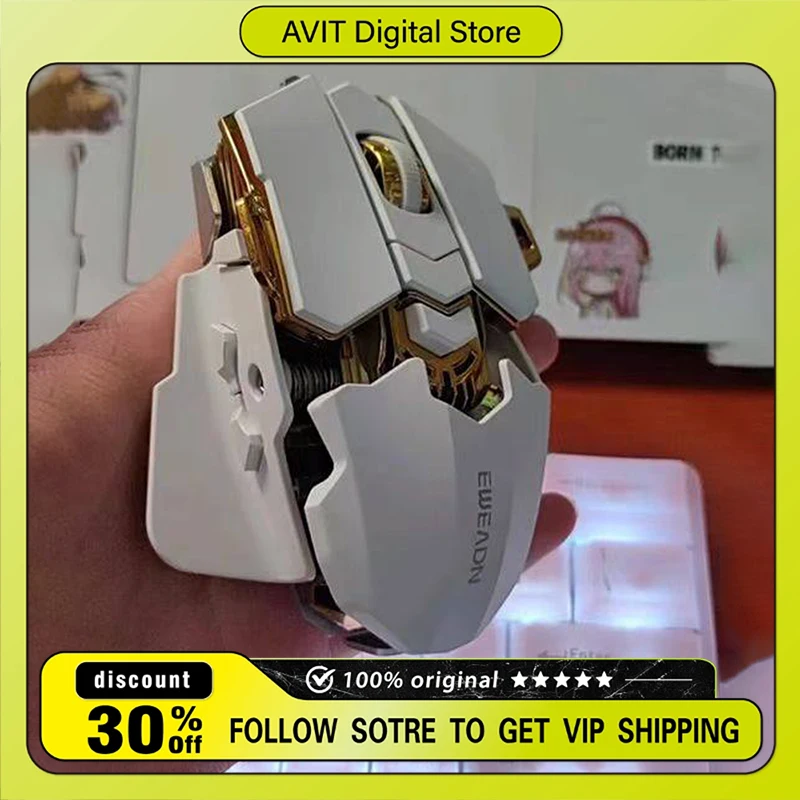 EWEADN G5 Bluetooth Беспроводная мышь PAW3311 Датчик 12000 точек на дюйм Пользовательский 1k Mecha Стиль Киберспортивная игровая мышь Аксессуары для геймеров Подарок
EWEADN G5 Bluetooth Беспроводная мышь PAW3311 Датчик 12000 точек на дюйм Пользовательский 1k Mecha Стиль Киберспортивная игровая мышь Аксессуары для геймеров Подарок