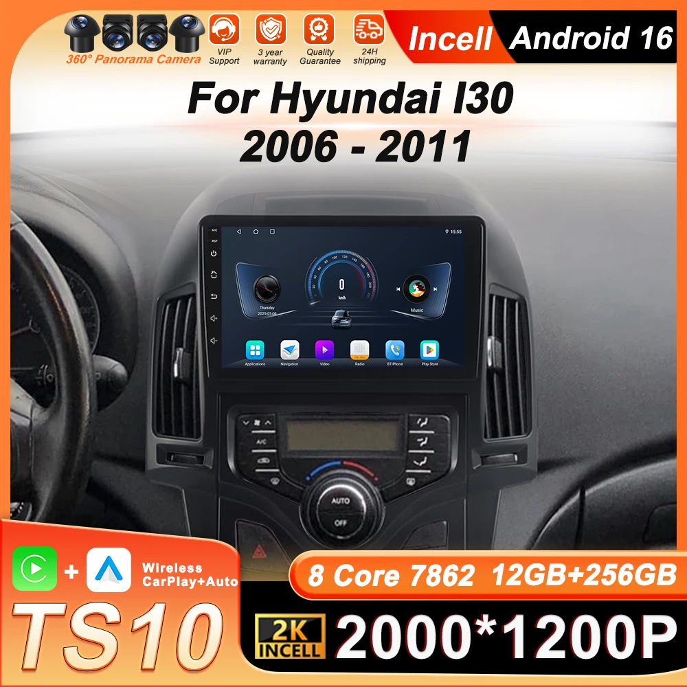2K Android 16 Wireless Carplay Car Radio Player For Hyundai I30 2006 - 2011 Wifi Stereo Head Unit GPS Navigation BT 9inch FM
2K Android 16 Wireless Carplay Car Radio Player For Hyundai I30 2006 - 2011 Wifi Stereo Head Unit GPS Navigation BT 9inch FM