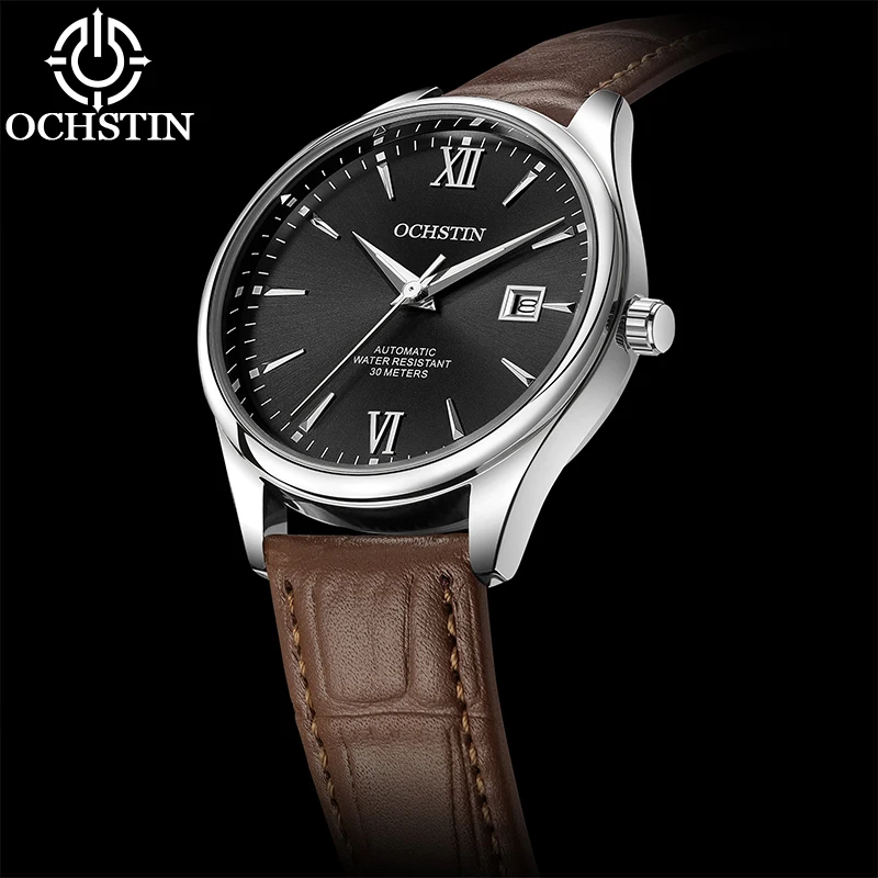 OCHSTIN Automatic Men Watches Mechanical Date Classic 40mm Case Transparent Luxury Leather Strap Male Business Dress Wristwatch
OCHSTIN Automatic Men Watches Mechanical Date Classic 40mm Case Transparent Luxury Leather Strap Male Business Dress Wristwatch
