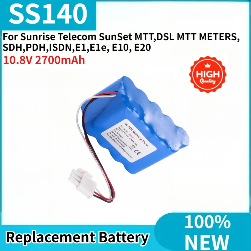 For Sunrise Telecom SunSet MTT,DSL MTT METERS,SDH,PDH,ISDN,E1,E1e, E10, E20 Tester High Quality Battery SS140 10.8V 2700mAh
For Sunrise Telecom SunSet MTT,DSL MTT METERS,SDH,PDH,ISDN,E1,E1e, E10, E20 Tester High Quality Battery SS140 10.8V 2700mAh
