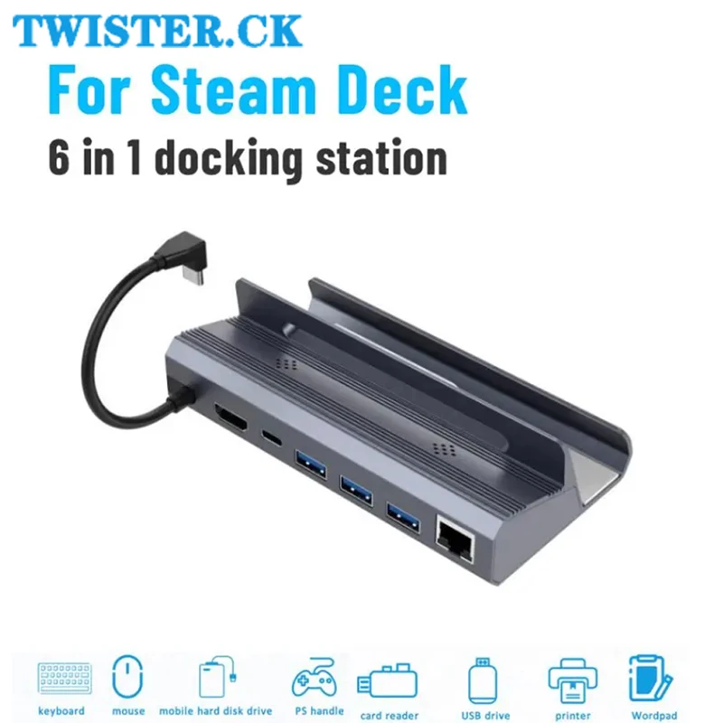 New Docking Station Game Console Docking Stand HD 4K 60Hz USB 3.0 USB C Controller Stand Compatible For Steam Deck Controller
New Docking Station Game Console Docking Stand HD 4K 60Hz USB 3.0 USB C Controller Stand Compatible For Steam Deck Controller