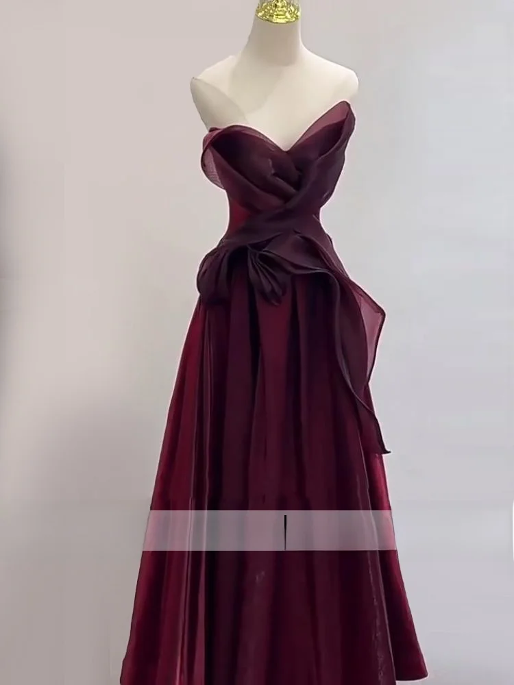 Red Satin Maids Dr Wedding Celebration Evening Gown Bride-to-be Cusizable Formal Ball Gown Off-oulder Long Tail
Red Satin Maids Dr Wedding Celebration Evening Gown Bride-to-be Cusizable Formal Ball Gown Off-oulder Long Tail