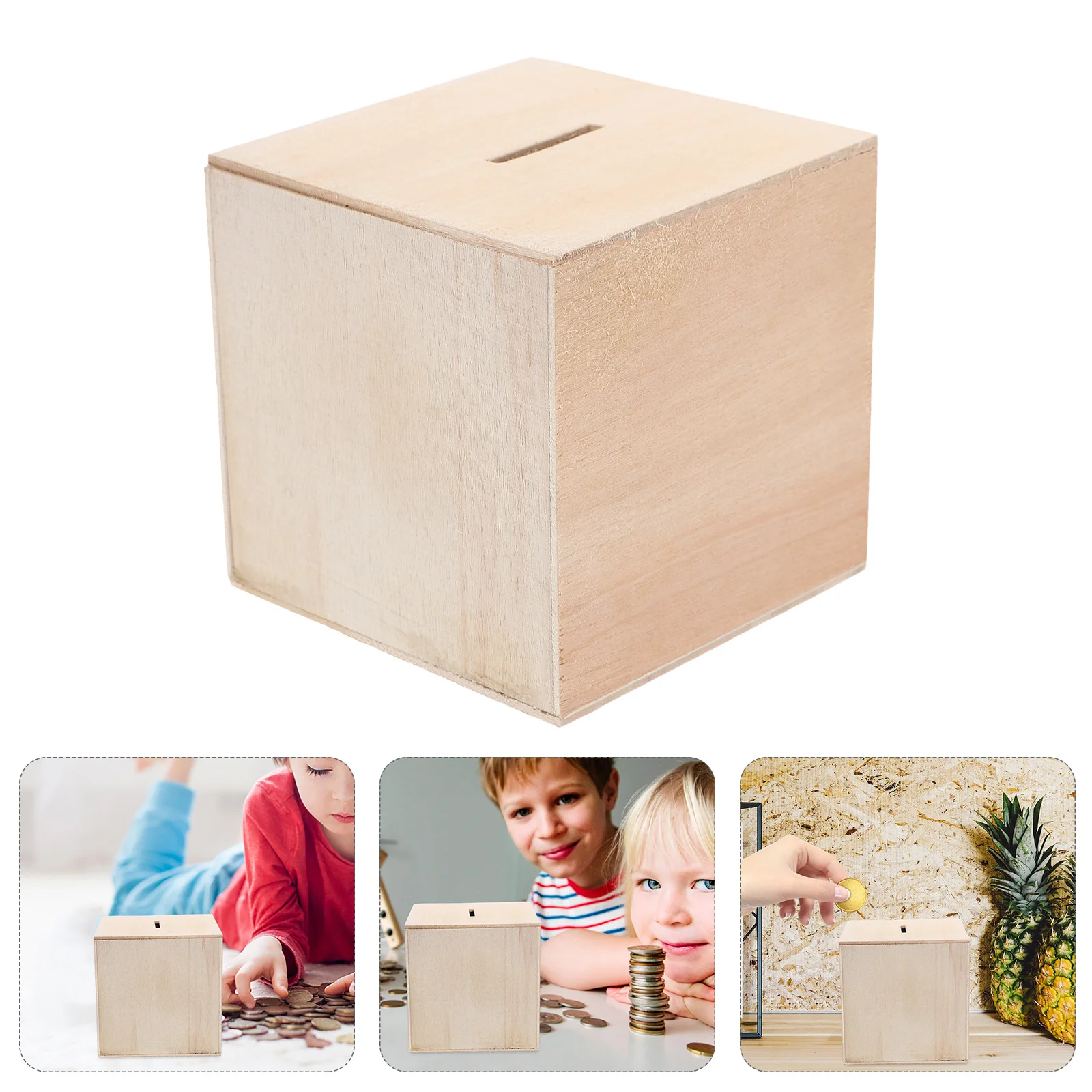 4Pcs Wooden Coin Banks Money Saving Banks Unfinished DIY Piggy Bank Room Decor Wooden Box for Crafts
4Pcs Wooden Coin Banks Money Saving Banks Unfinished DIY Piggy Bank Room Decor Wooden Box for Crafts