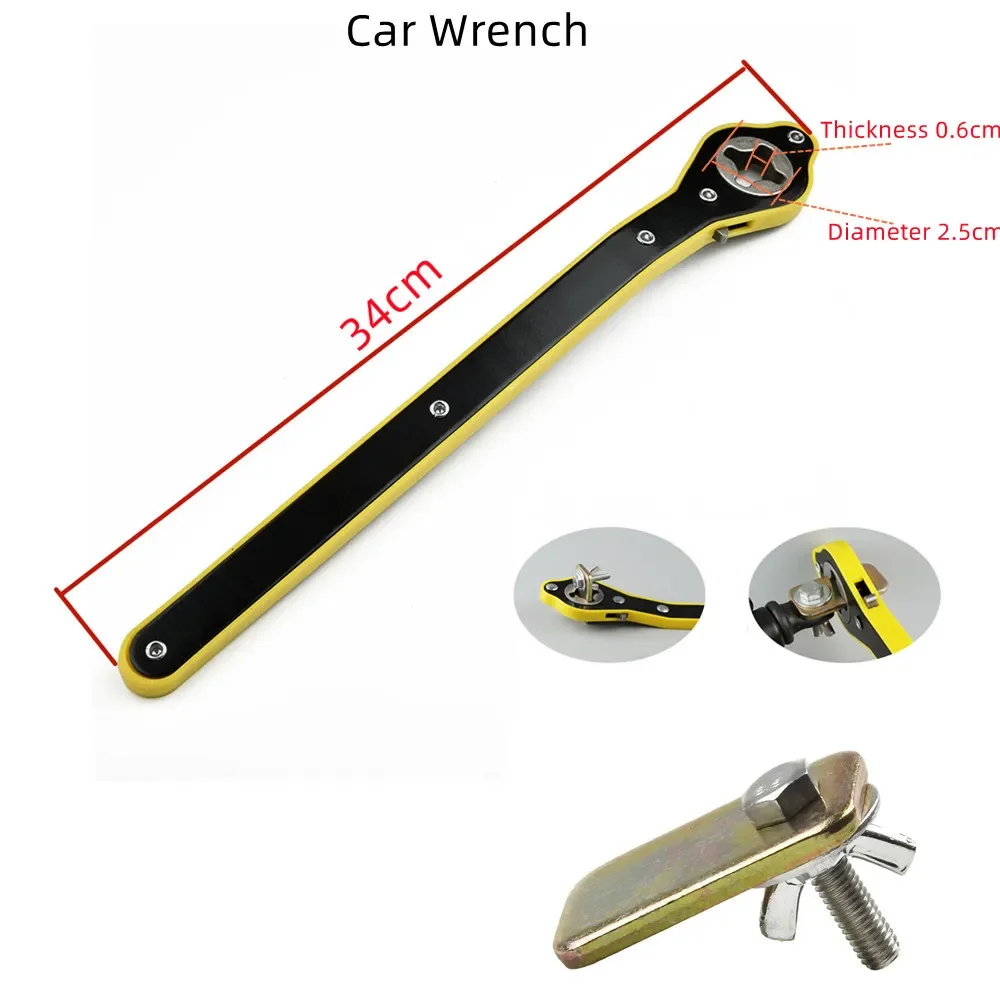 Car Scissor Ratchet Wrench Garage Tire Wheel Lug Wrench Handle Repair Tool For Travel Use And Wheel / Tyre Changes.
Car Scissor Ratchet Wrench Garage Tire Wheel Lug Wrench Handle Repair Tool For Travel Use And Wheel / Tyre Changes.