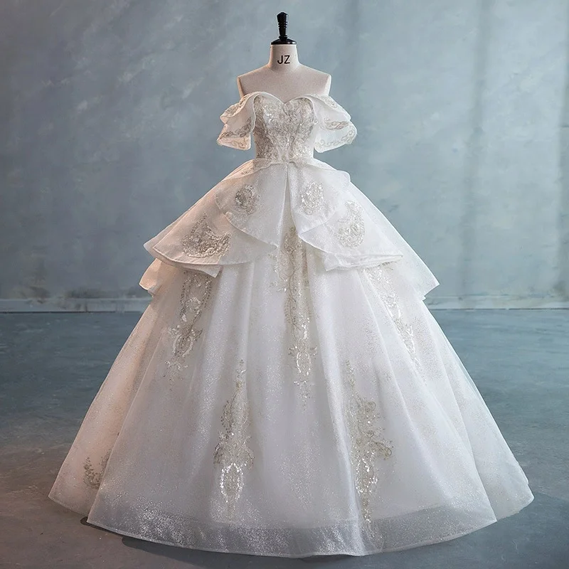 YC-S81#Off Shoulder Main Wedding Dress Bride 2025 New French Court Style Customized Plus Size Ball Gown Embroidery Lace Dress
YC-S81#Off Shoulder Main Wedding Dress Bride 2025 New French Court Style Customized Plus Size Ball Gown Embroidery Lace Dress