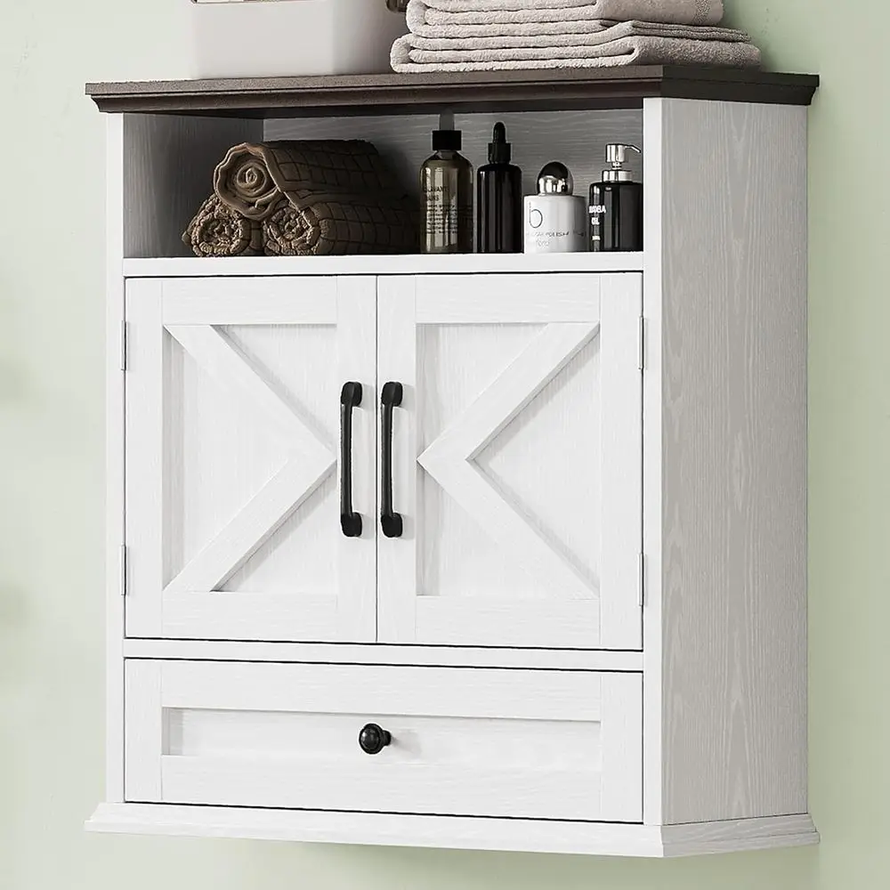 Over Toilet Storage Cabinet, Wall-Mounted Medicine Cabinet with Adjustable Shelves, 24.4H x 23.6W x 9D, White
Over Toilet Storage Cabinet, Wall-Mounted Medicine Cabinet with Adjustable Shelves, 24.4H x 23.6W x 9D, White