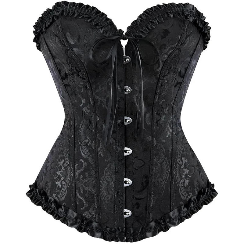 Women's Lace Up Boned Overbust Corset Bustier Lingerie Body Shaper Top Waist Training Gothic Underbust Corset Slimming Belt
Women's Lace Up Boned Overbust Corset Bustier Lingerie Body Shaper Top Waist Training Gothic Underbust Corset Slimming Belt