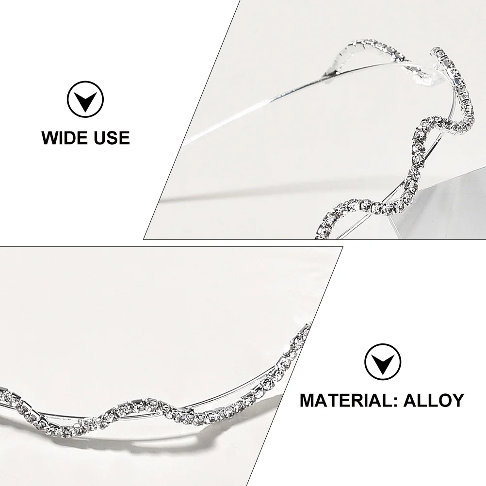 Rhinestone Headband Studded Hair Wedding Headwear Foldable Alloy Lady Baby Female Wavy Loop
Rhinestone Headband Studded Hair Wedding Headwear Foldable Alloy Lady Baby Female Wavy Loop