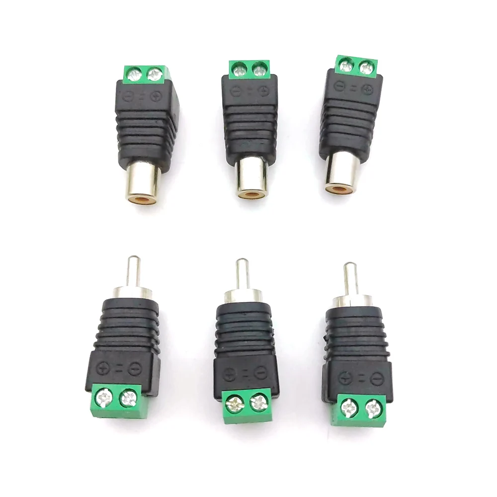 3PCS RCA Male Plug & RCA Female Jack Terminal Block Adapter RCA AV Terminal Audio Video CCTV Camera Speaker Wire Cable Connector
3PCS RCA Male Plug & RCA Female Jack Terminal Block Adapter RCA AV Terminal Audio Video CCTV Camera Speaker Wire Cable Connector