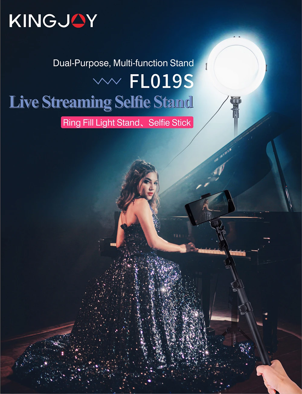 Многофункциональный алюминиевый штатив-монопод KINGJOY с креплением 1/4 дюйма для кольцевой лампы/смартфона/спортивной и видеокамеры
Многофункциональный алюминиевый штатив-монопод KINGJOY с креплением 1/4 дюйма для кольцевой лампы/смартфона/спортивной и видеокамеры