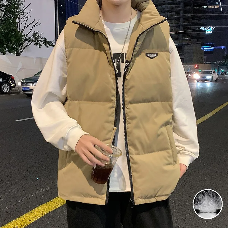 ex Double-Sided Wearable down Vest Thi Warm Svel Jaet Youth Faionable Loose Fit Coat Pure Color Stand Collar
ex Double-Sided Wearable down Vest Thi Warm Svel Jaet Youth Faionable Loose Fit Coat Pure Color Stand Collar