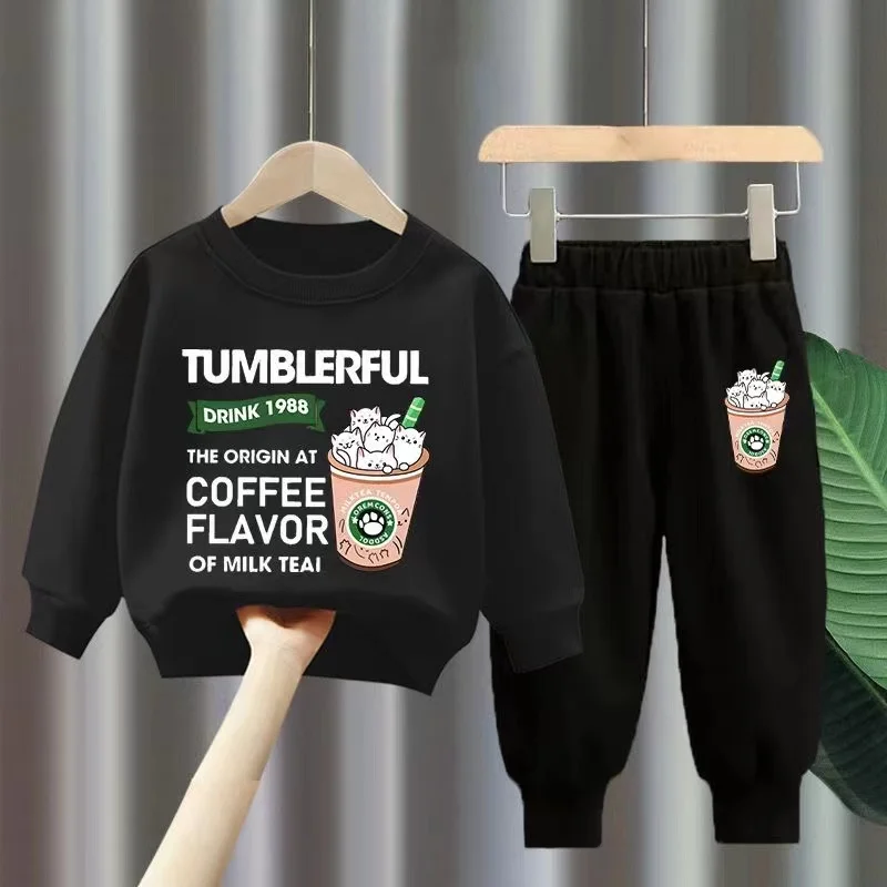 Autumn Kid Boy Clothes Set Children Girls Cartoon Cat Letters Printed Sweatshirt Top And Pants Bottom Suit Long Sleeve Tracksuit
Autumn Kid Boy Clothes Set Children Girls Cartoon Cat Letters Printed Sweatshirt Top And Pants Bottom Suit Long Sleeve Tracksuit