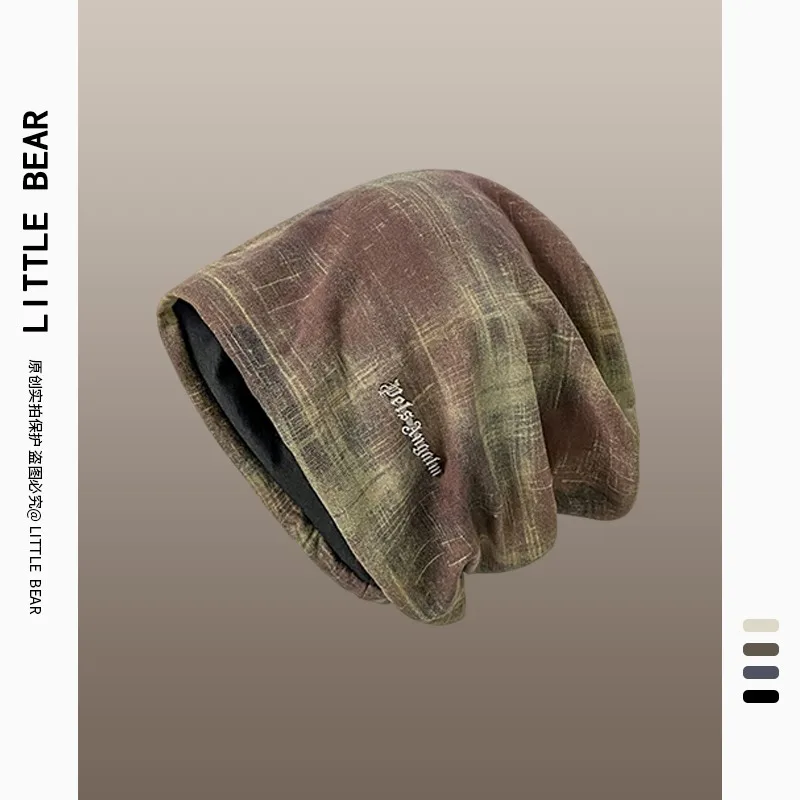 Japanese Retro Tie-dye Plaid Pullover Stacking Hat Spring and Autumn Men's and Women's Loose Big Head Trend Skull Beanie Cap
Japanese Retro Tie-dye Plaid Pullover Stacking Hat Spring and Autumn Men's and Women's Loose Big Head Trend Skull Beanie Cap