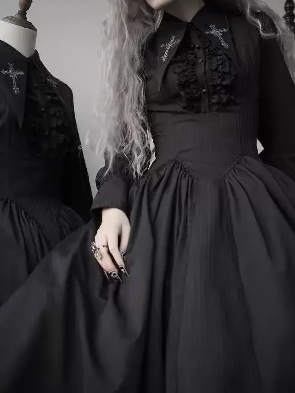 Lolita Dress Dark Gothic Lolita Prayer Redemption Song Dress Autumn/Winter New Dress Long Sleeve OP Party Cosplay Costume
Lolita Dress Dark Gothic Lolita Prayer Redemption Song Dress Autumn/Winter New Dress Long Sleeve OP Party Cosplay Costume