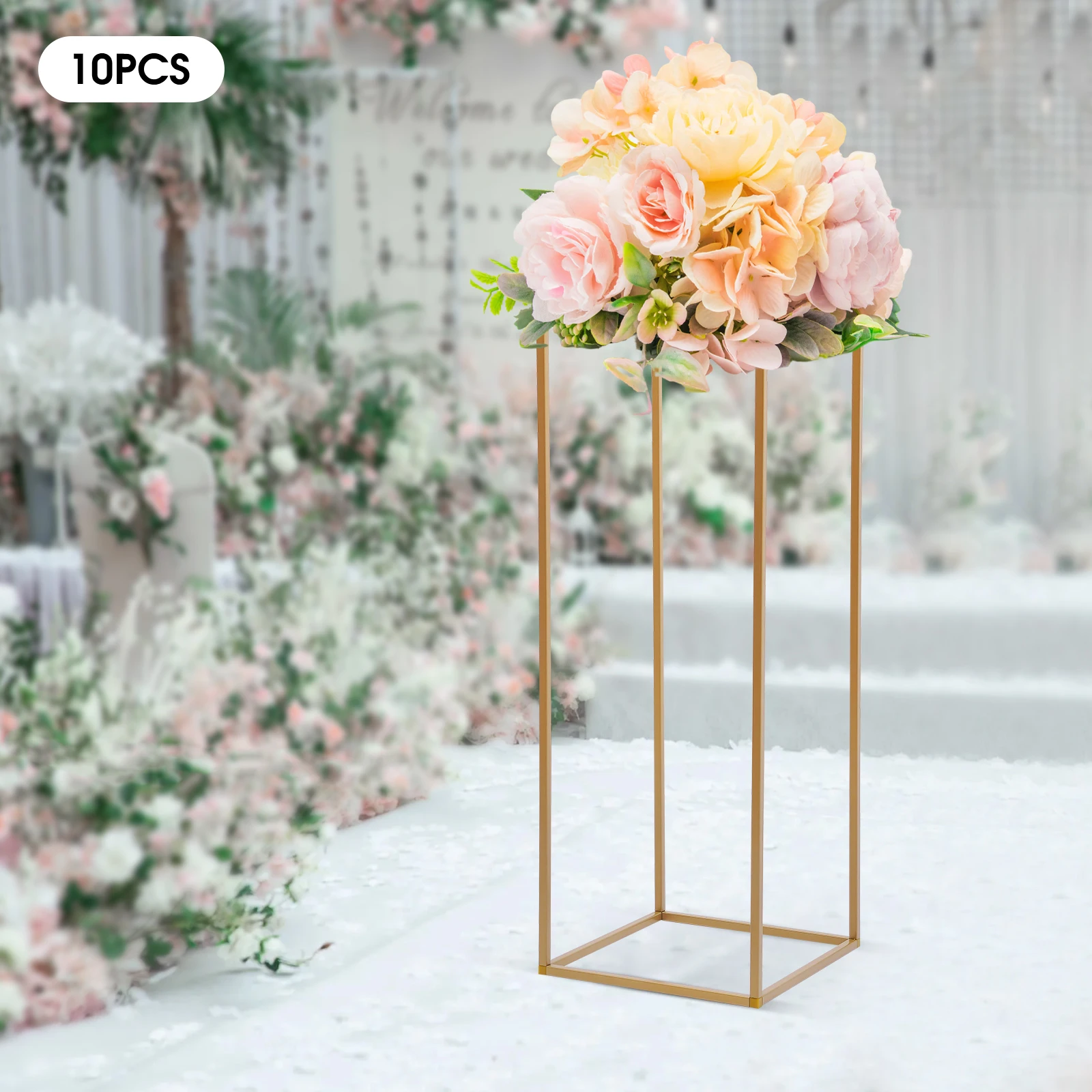 10PCs Wedding Flower Stands 80CM Gold Iron Column Rack Wedding Anniversary Party Prop Decor Balloon Display Holder Flower Vase
10PCs Wedding Flower Stands 80CM Gold Iron Column Rack Wedding Anniversary Party Prop Decor Balloon Display Holder Flower Vase