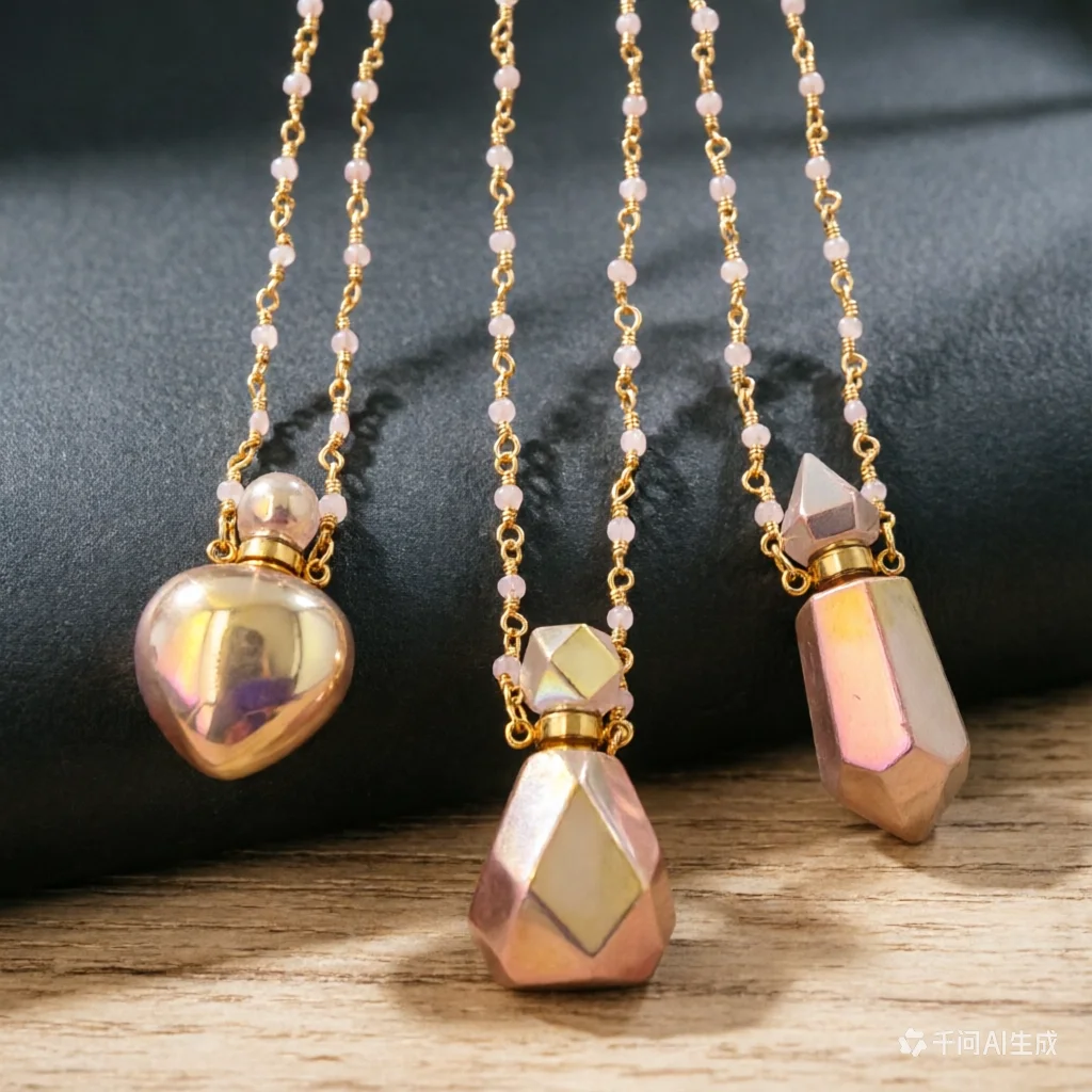 WT-N1331 Hot Popular Amazing Gorgeous Natural Pink Quartz With Aura Perfume Bottle Necklace Fashion Women Gift Wholesale
WT-N1331 Hot Popular Amazing Gorgeous Natural Pink Quartz With Aura Perfume Bottle Necklace Fashion Women Gift Wholesale