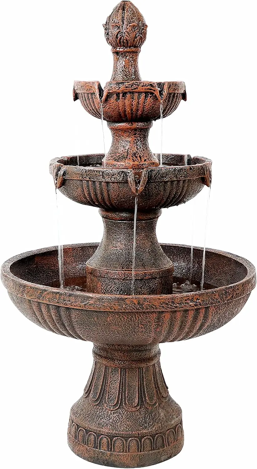 Sunnydaze Flower Blossom 43 Tiered Outdoor Water Fountain 3 Tiered Outdoor Fountain for Garden Patio or Backyard Earth Finish
Sunnydaze Flower Blossom 43 Tiered Outdoor Water Fountain 3 Tiered Outdoor Fountain for Garden Patio or Backyard Earth Finish