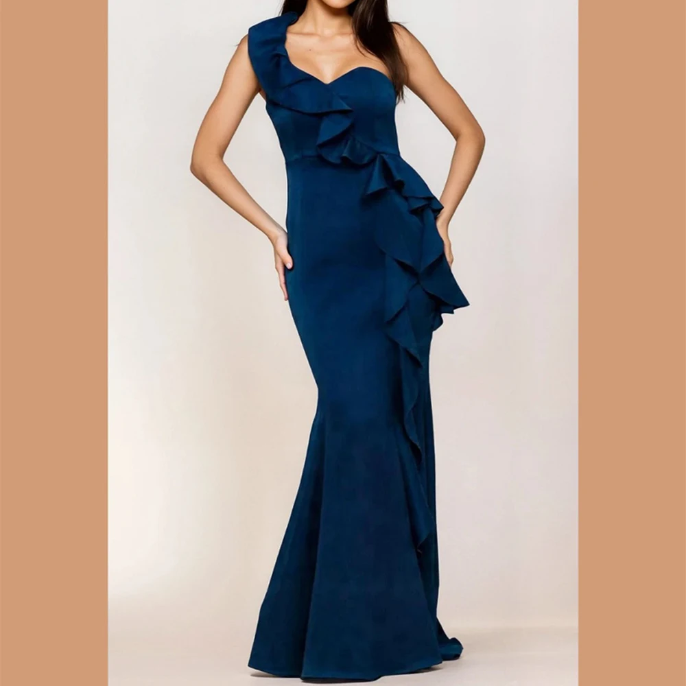 One Shoulder Evening Dress Party Gown Back Zipper Bridesmaid dress Customized Evening Gowns For Wedding robe de mariée soirée
One Shoulder Evening Dress Party Gown Back Zipper Bridesmaid dress Customized Evening Gowns For Wedding robe de mariée soirée