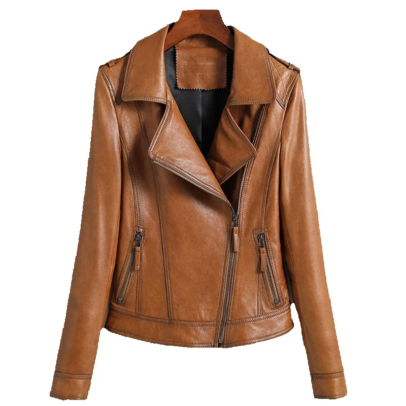New Genuine Leather Jacket For Women, Sheepskin Short Suit Collar, Motorcycle Business Leather Jacket, Slim Fit
New Genuine Leather Jacket For Women, Sheepskin Short Suit Collar, Motorcycle Business Leather Jacket, Slim Fit