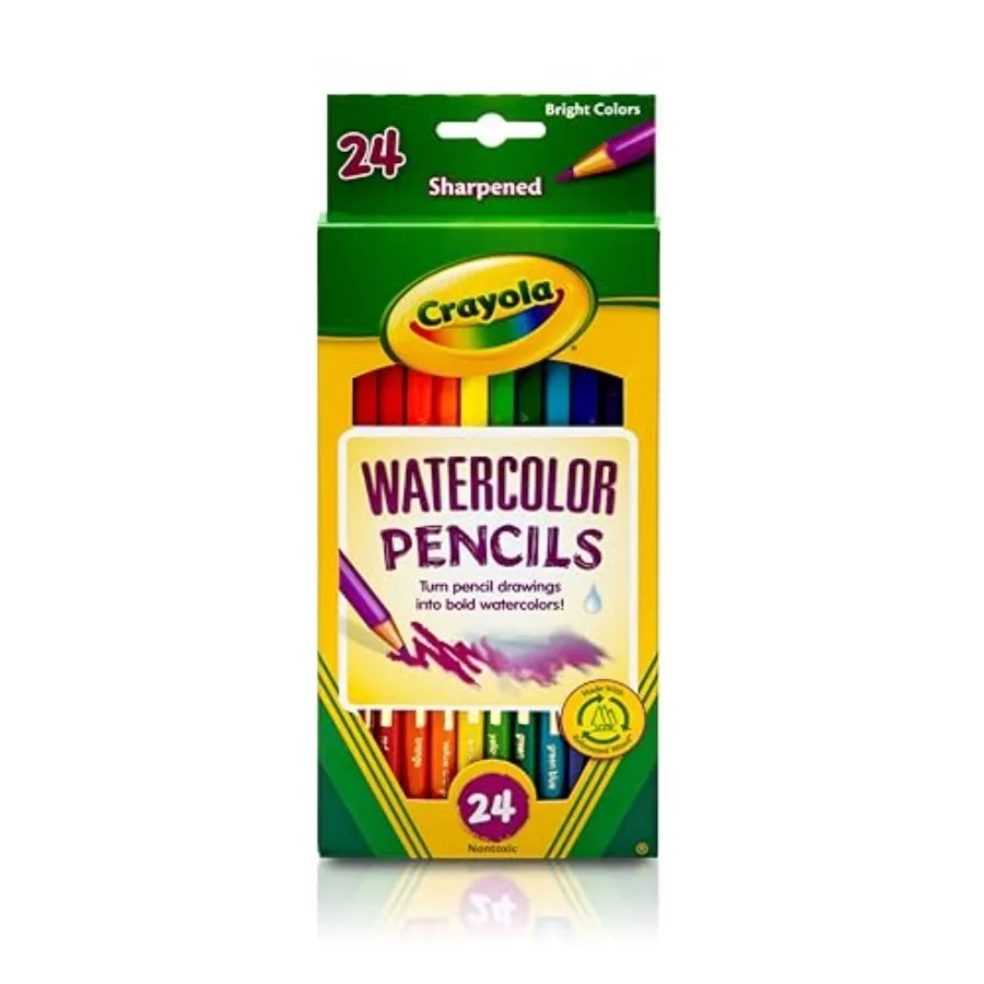 Crayola Watercolor Colored Pencils 24ct,Watercolor Paint Alternative, Watercolor Pencil Set for,Art Supplies, Gift for,3+
Crayola Watercolor Colored Pencils 24ct,Watercolor Paint Alternative, Watercolor Pencil Set for,Art Supplies, Gift for,3+
