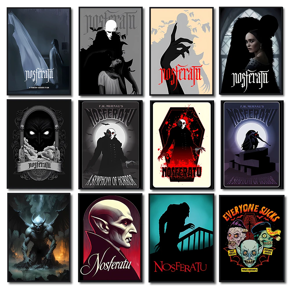 Nosferatu 2024 Classic Horror Movie Poster Art Vampire Movie Poster Canvas Painting Art Used for Room Wall Decoration, Frameless
Nosferatu 2024 Classic Horror Movie Poster Art Vampire Movie Poster Canvas Painting Art Used for Room Wall Decoration, Frameless