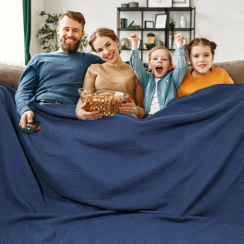 Pre-Washed Cotton Waffle Weave Family Blanket,Oversized King Size 120"x 120"-Snag Proof Lightweight Breathable, 10'x 10' Hug
Pre-Washed Cotton Waffle Weave Family Blanket,Oversized King Size 120"x 120"-Snag Proof Lightweight Breathable, 10'x 10' Hug