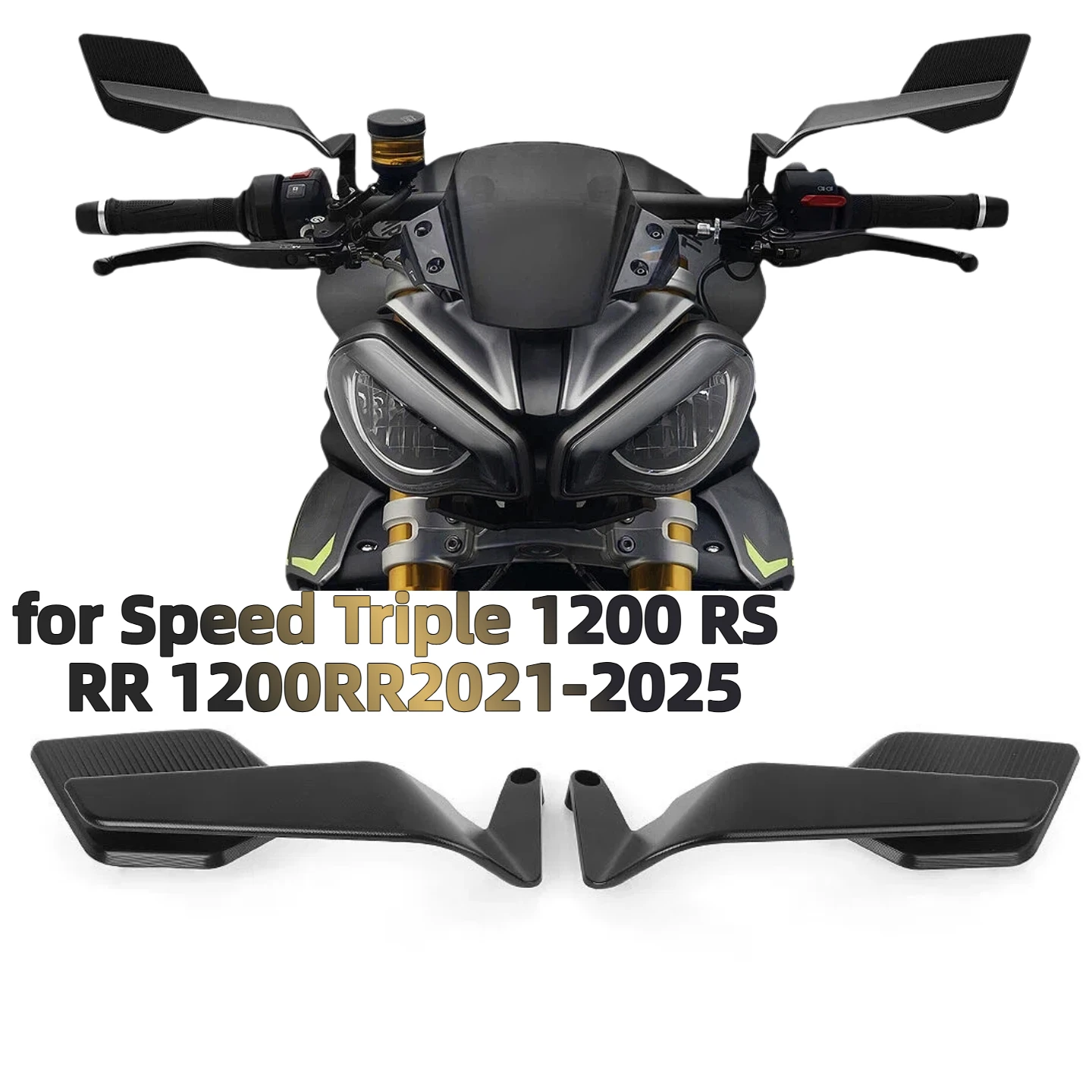 Invisible Wing Adjustable Rotating Mirrors For Triumph Speed Triple 1200 RS RR 2021-2025, New Motorcycle Side View Mirror
Invisible Wing Adjustable Rotating Mirrors For Triumph Speed Triple 1200 RS RR 2021-2025, New Motorcycle Side View Mirror