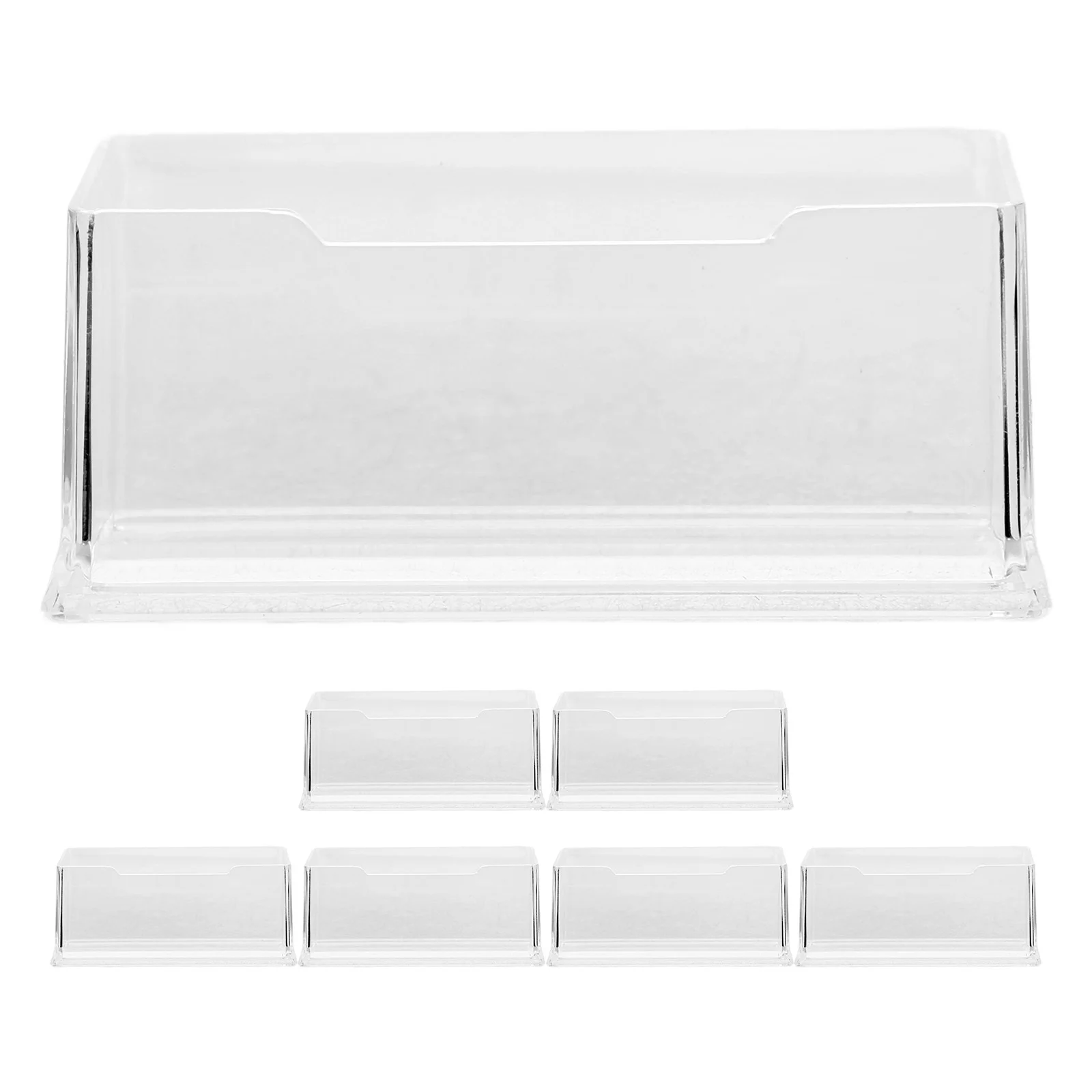 6 Pcs Acrylic Business Card Case Clear Holder for Desk Display Organizer Desktop Storage Place Holders Rack Cards
6 Pcs Acrylic Business Card Case Clear Holder for Desk Display Organizer Desktop Storage Place Holders Rack Cards