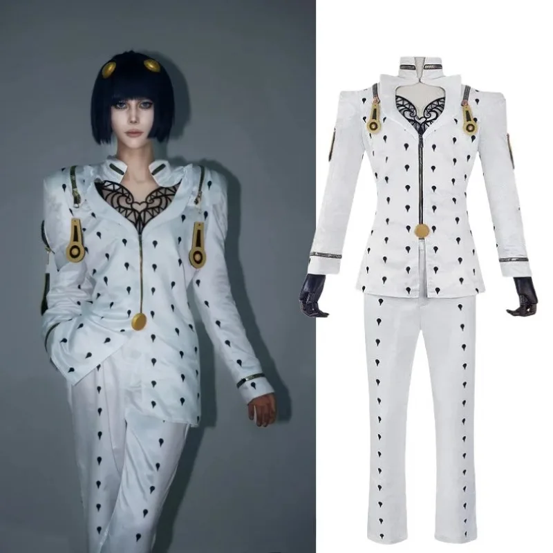 Anime JOJO Cosplay Bruno Buccellati Costume White Top Pants with Accessories Wig Full Set for Men Halloween Carnival Party
Anime JOJO Cosplay Bruno Buccellati Costume White Top Pants with Accessories Wig Full Set for Men Halloween Carnival Party