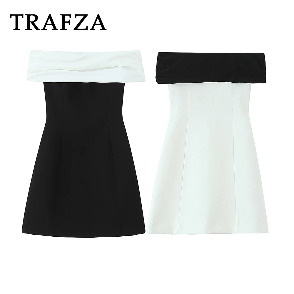 TRAFZA Chic Patchwork Elegant Birthday Woman Dresses Fashion 2025 Strapless Sexy Sheath A-Line Mini Dress Night Party Vestidos
TRAFZA Chic Patchwork Elegant Birthday Woman Dresses Fashion 2025 Strapless Sexy Sheath A-Line Mini Dress Night Party Vestidos