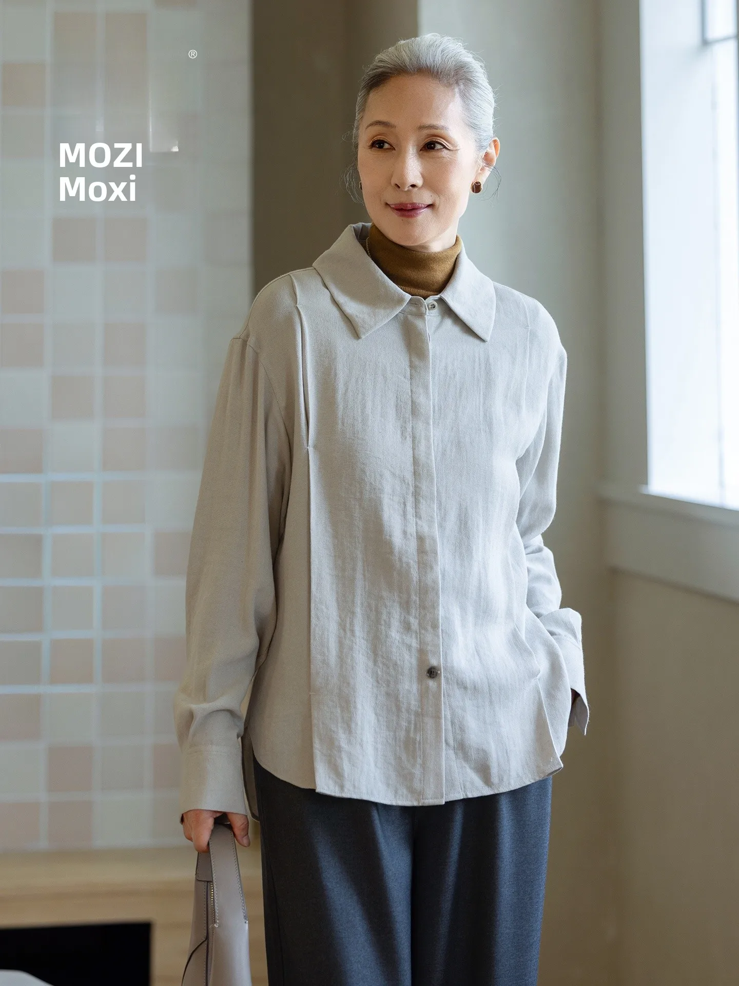 Muzhi Linen Spring Shirt Coat Long Sleeve Middle-Aged Women's Fashion Loose Fit Mommy Style Casual Lightweight Shirt
Muzhi Linen Spring Shirt Coat Long Sleeve Middle-Aged Women's Fashion Loose Fit Mommy Style Casual Lightweight Shirt