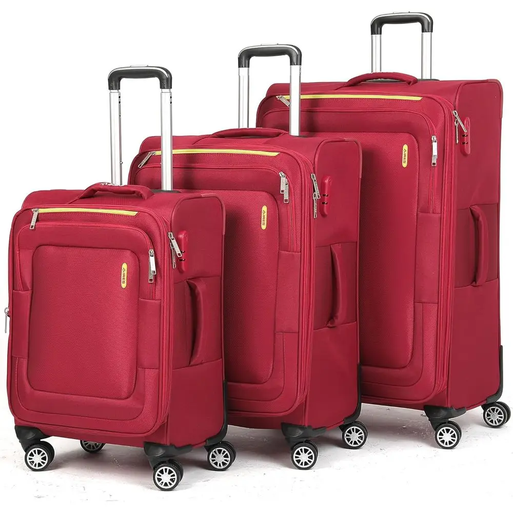 Expandable Spinner Suitcase Set - Red, 3 Sizes: 22, 26, 30 for Extended Trips
Expandable Spinner Suitcase Set - Red, 3 Sizes: 22, 26, 30 for Extended Trips