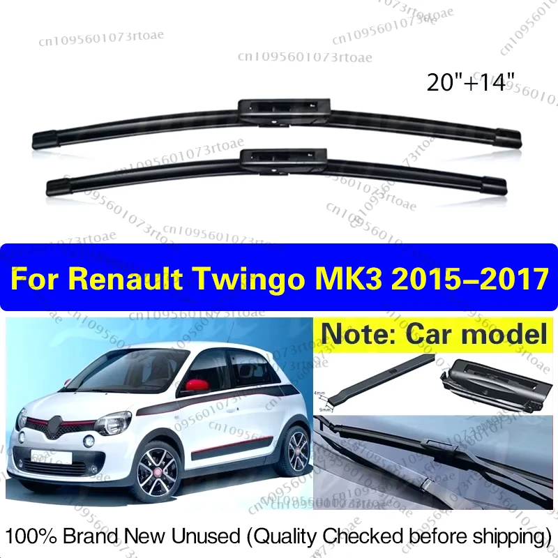 Car Wiper Blade Front Window Windshield Rubber Refill Wiper For Renault Twingo MK3 2015 2016 2017 LHD 20"+14" Car Accessories
Car Wiper Blade Front Window Windshield Rubber Refill Wiper For Renault Twingo MK3 2015 2016 2017 LHD 20"+14" Car Accessories