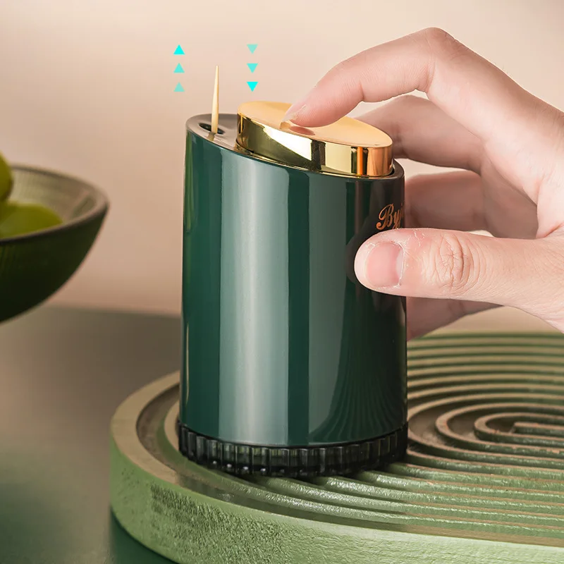 Automatic Pop-up Toothpick Holder Container Household Table Toothpick Storage Box Home Living Room Creative Toothpick Dispenser
Automatic Pop-up Toothpick Holder Container Household Table Toothpick Storage Box Home Living Room Creative Toothpick Dispenser