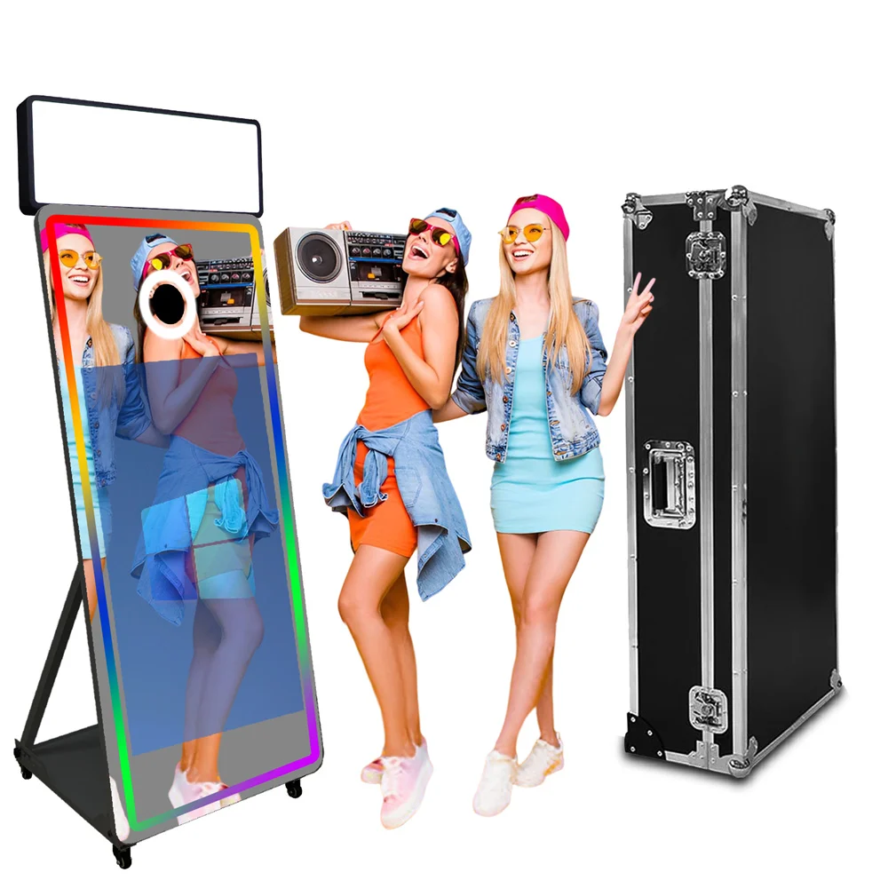 65-дюймовая фотобудка Magic Mirror с 43-дюймовым сенсорным экраном, подвижное зеркало, фотобудка с кейсом для полетов для вечеринок, свадеб
65-дюймовая фотобудка Magic Mirror с 43-дюймовым сенсорным экраном, подвижное зеркало, фотобудка с кейсом для полетов для вечеринок, свадеб