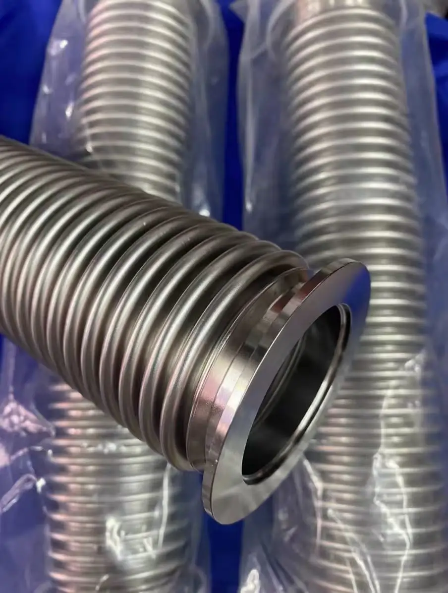 KF40 100mm-1000mm vacuum flexible corrugated pipe, KF40 bellows, flexible corrugated pipe, flange joint pipe.304 SS
KF40 100mm-1000mm vacuum flexible corrugated pipe, KF40 bellows, flexible corrugated pipe, flange joint pipe.304 SS