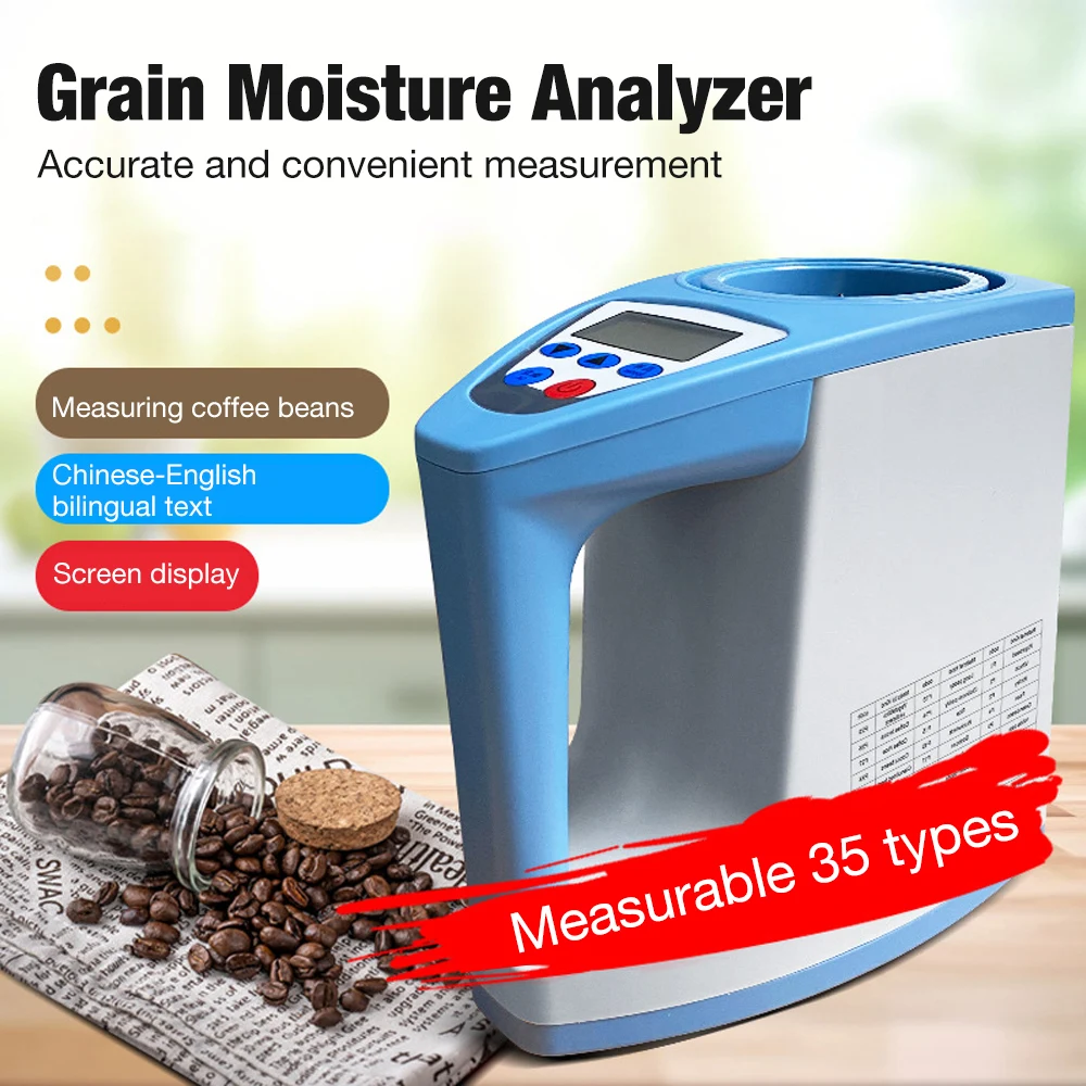 High Precision 35 Kinds Grain Moisture Tester Corn Wheat Coffee Beans Humidity Gauge Meter Automatic Grain Moisture Detector
High Precision 35 Kinds Grain Moisture Tester Corn Wheat Coffee Beans Humidity Gauge Meter Automatic Grain Moisture Detector