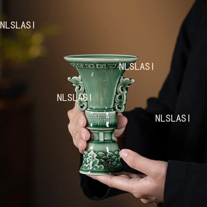 Chinese Style Emperor's Cup Ceramic High Footed Wine Glass Antique Wine Utensils Desktop Ornament Household Drinking Utensils
Chinese Style Emperor's Cup Ceramic High Footed Wine Glass Antique Wine Utensils Desktop Ornament Household Drinking Utensils