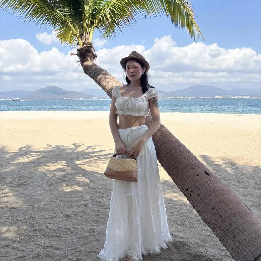 Travel Photoaphy Holiday Sle Set White Fairy T Bubble Sve Top f-length Skirt Two-piece Women's Faion Ensemble
Travel Photoaphy Holiday Sle Set White Fairy T Bubble Sve Top f-length Skirt Two-piece Women's Faion Ensemble