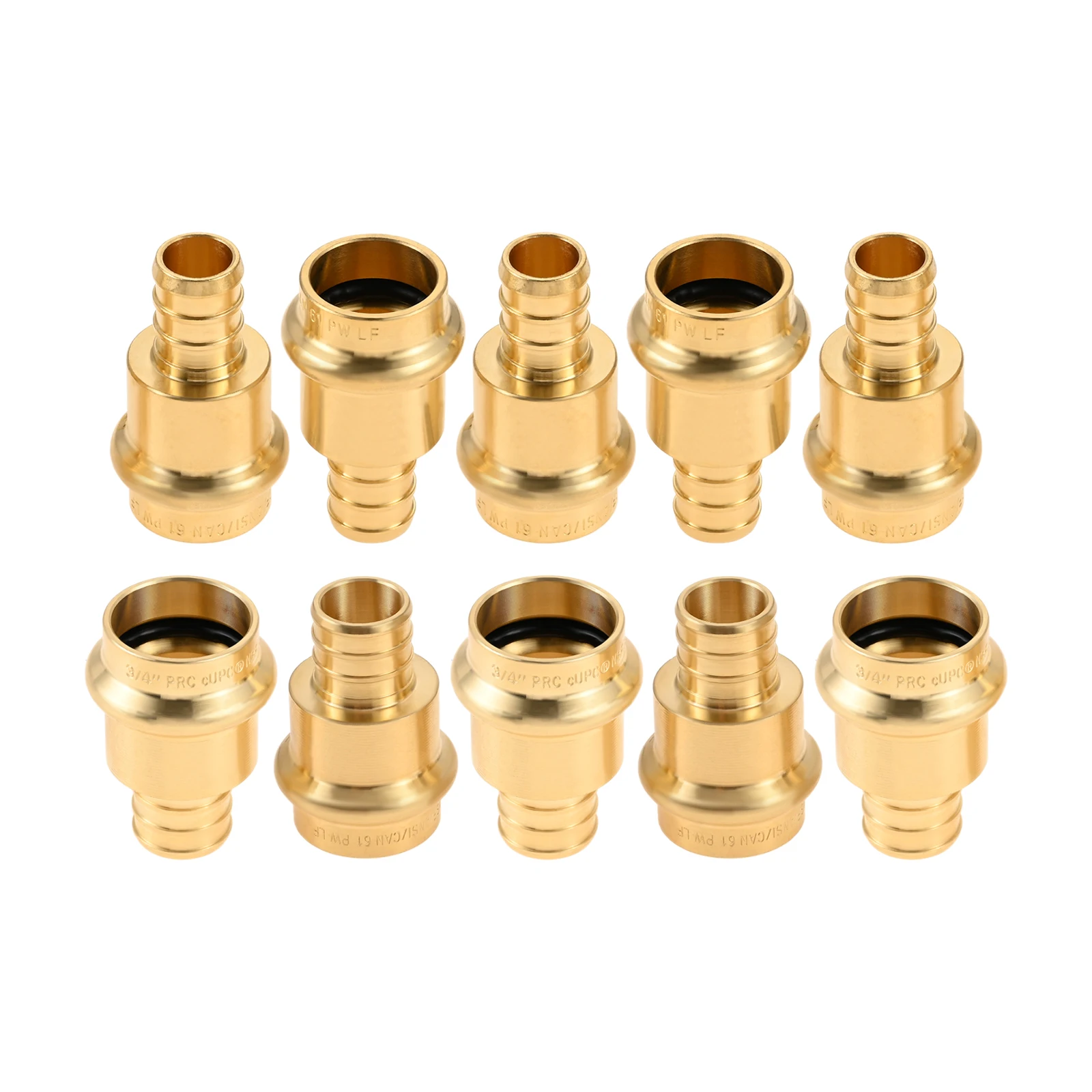 10pcs Lead-free Copper to PEX Adapter 1/2Inch or 3/4Inch Press Fittings Quick Connection of Copper Tube and PEX-B Pipe 300 PSI
10pcs Lead-free Copper to PEX Adapter 1/2Inch or 3/4Inch Press Fittings Quick Connection of Copper Tube and PEX-B Pipe 300 PSI