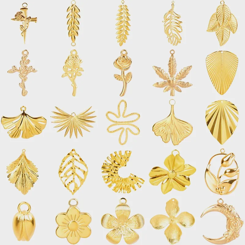 Plant Cross Flower Stainless Steel Charms For Jewelry Making Supplies Personality Tulip Leaves Pendant DIY Earrings Charm Bulk
Plant Cross Flower Stainless Steel Charms For Jewelry Making Supplies Personality Tulip Leaves Pendant DIY Earrings Charm Bulk