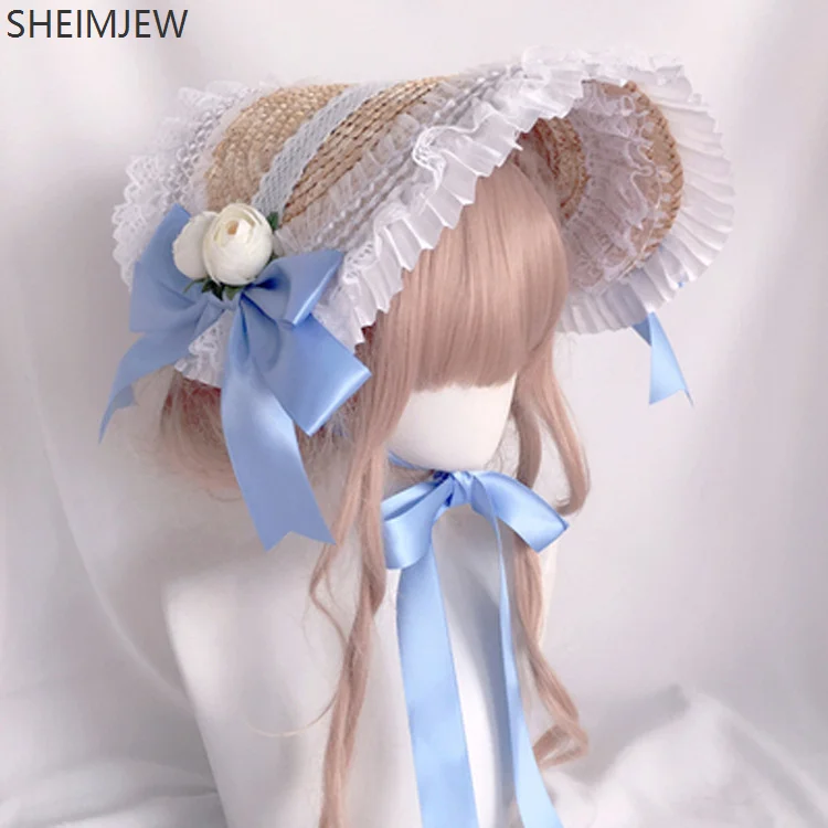 Fashion Lolita Lace Straw Hat French Pastoral Flower Sun Hat Role Play Girl Lolita Multicolor Korean Beach Holiday Flat Cap 2025
Fashion Lolita Lace Straw Hat French Pastoral Flower Sun Hat Role Play Girl Lolita Multicolor Korean Beach Holiday Flat Cap 2025