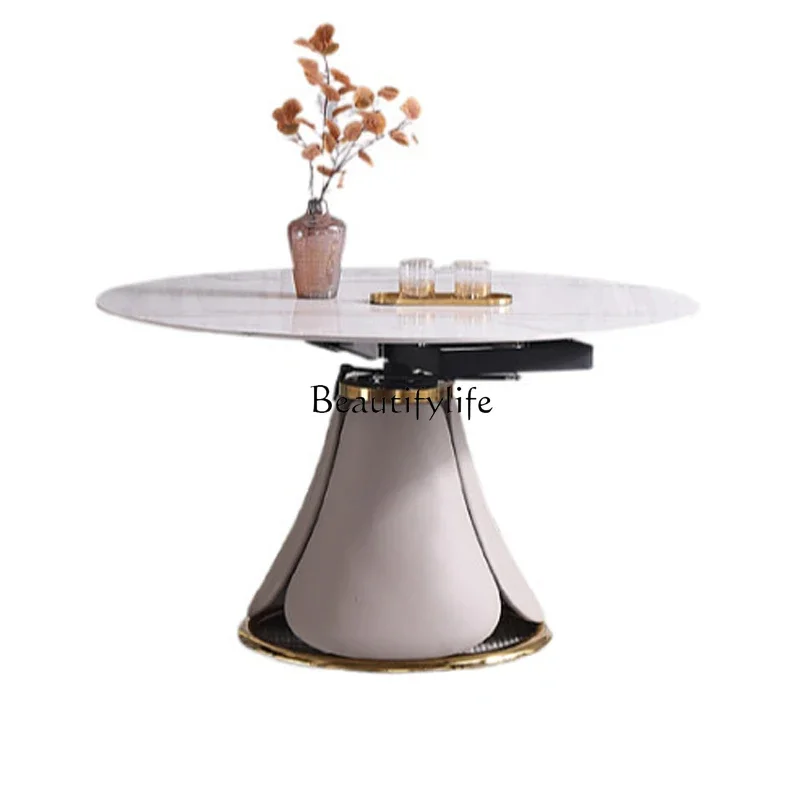 FG44Italian-Style Light Luxury Stone Plate Retractable Dining Table Modern Simple Rotatable Square and round Dual-Use Dining Tab
FG44Italian-Style Light Luxury Stone Plate Retractable Dining Table Modern Simple Rotatable Square and round Dual-Use Dining Tab