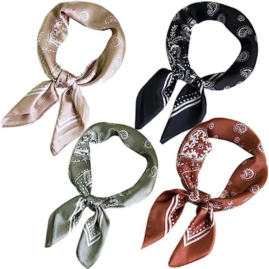 4pcs Silk Feeling Scarf Square Satin Head Scarf for Women Neck Hair Scarves Wraps Headscarf Hair Bandanas Night Sleeping Wrappi
4pcs Silk Feeling Scarf Square Satin Head Scarf for Women Neck Hair Scarves Wraps Headscarf Hair Bandanas Night Sleeping Wrappi