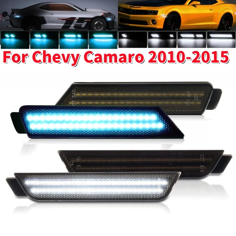 Автомобильные передние и задние светодиодные боковые габаритные фонари, динамический свет для Chevy Camaro 2010-2015 
Автомобильные передние и задние светодиодные боковые габаритные фонари, динамический свет для Chevy Camaro 2010-2015