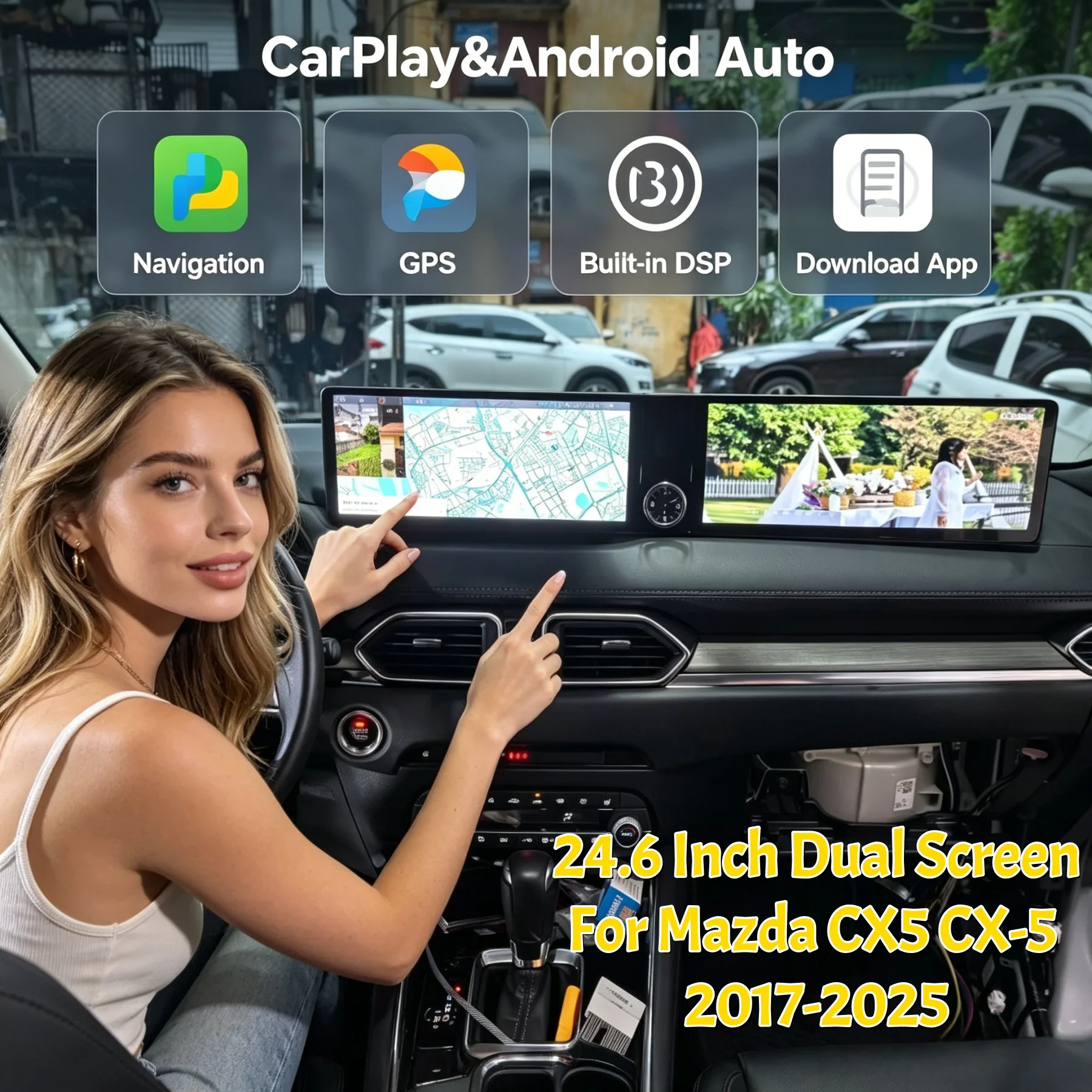 Dual Screen Car Multimedia Automotive For Mazda CX-5 CX5 2017-2025 GPS Navigation Carplay Android Car Radio Head Unit BT 5.0
Dual Screen Car Multimedia Automotive For Mazda CX-5 CX5 2017-2025 GPS Navigation Carplay Android Car Radio Head Unit BT 5.0