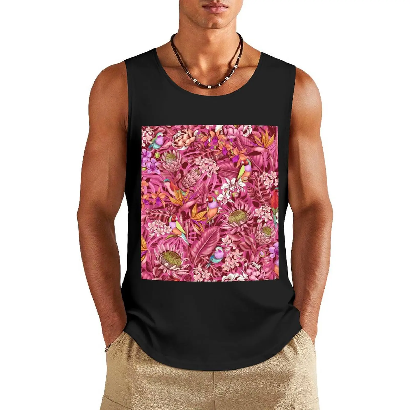 Stand Out! (tropical pink) Tank Top Men's gym Sleeveless T-shirt gym wear men
Stand Out! (tropical pink) Tank Top Men's gym Sleeveless T-shirt gym wear men