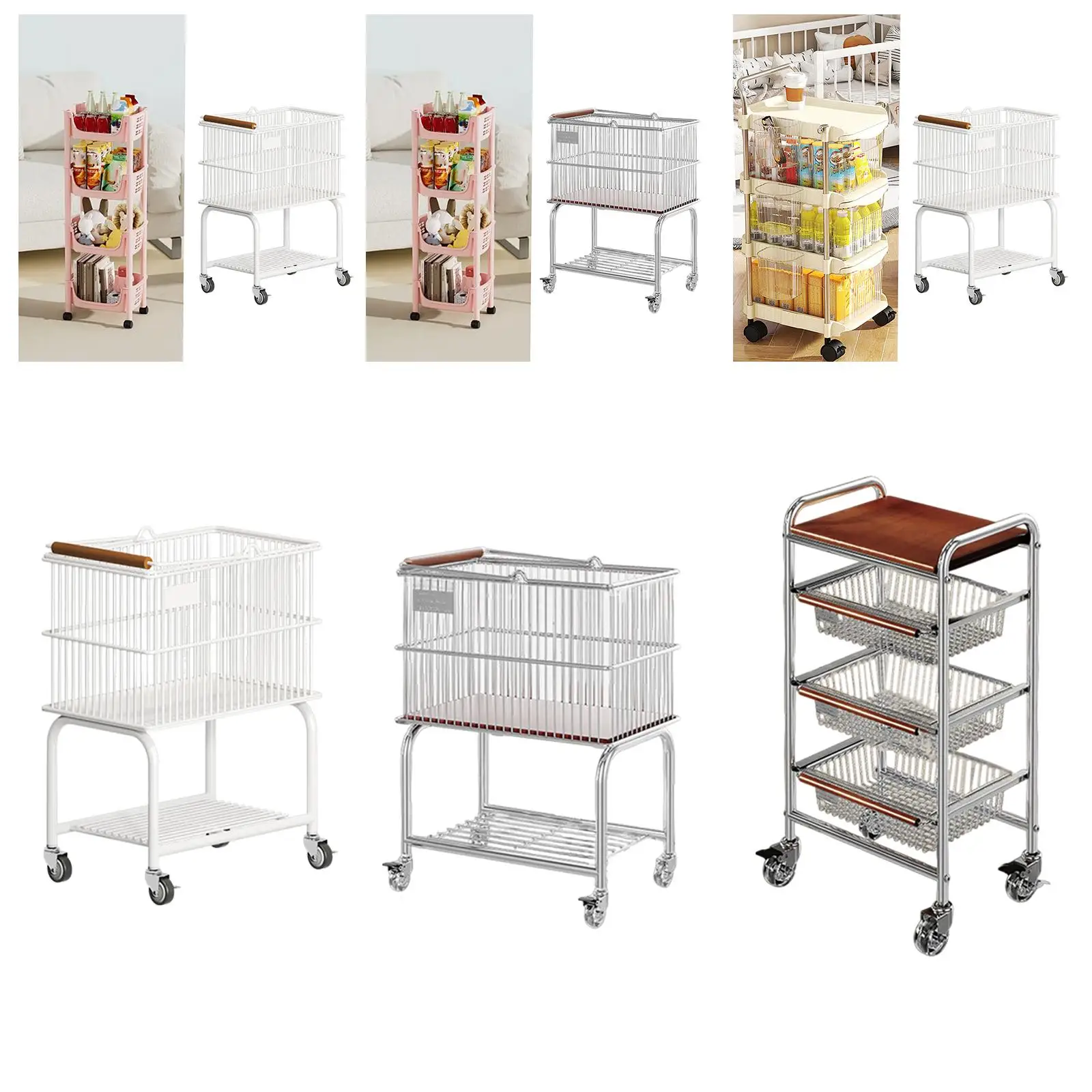 Rolling Cart Sofa Side Table Lightweight Convenient Storage Trolley on Wheel Utility Cart for Home Bathroom Dorm Laundry Room
Rolling Cart Sofa Side Table Lightweight Convenient Storage Trolley on Wheel Utility Cart for Home Bathroom Dorm Laundry Room