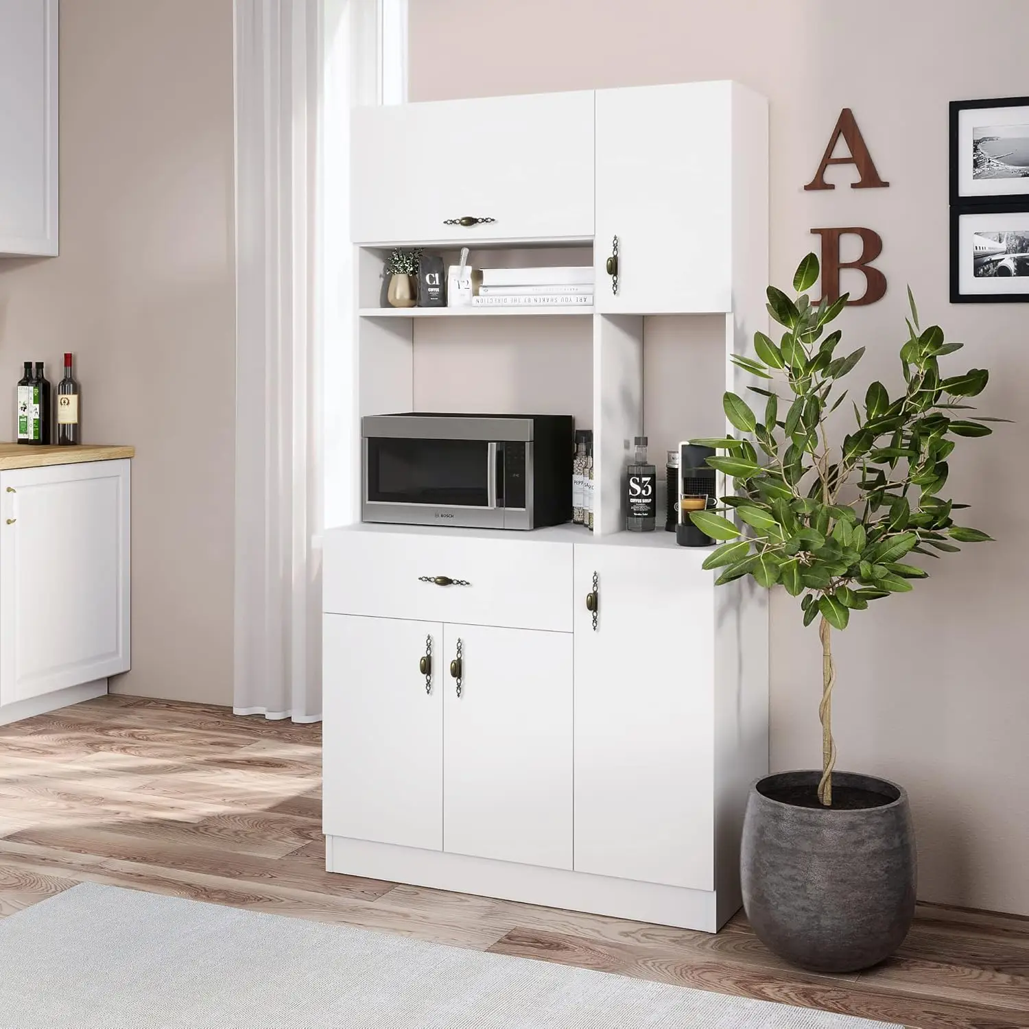 Шкаф для кухни с буфетным шкафом Living Skog с расширенным пространством для хранения и тележкой для микроволновой печи, Высокий современный стенд из Китая
Шкаф для кухни с буфетным шкафом Living Skog с расширенным пространством для хранения и тележкой для микроволновой печи, Высокий современный стенд из Китая