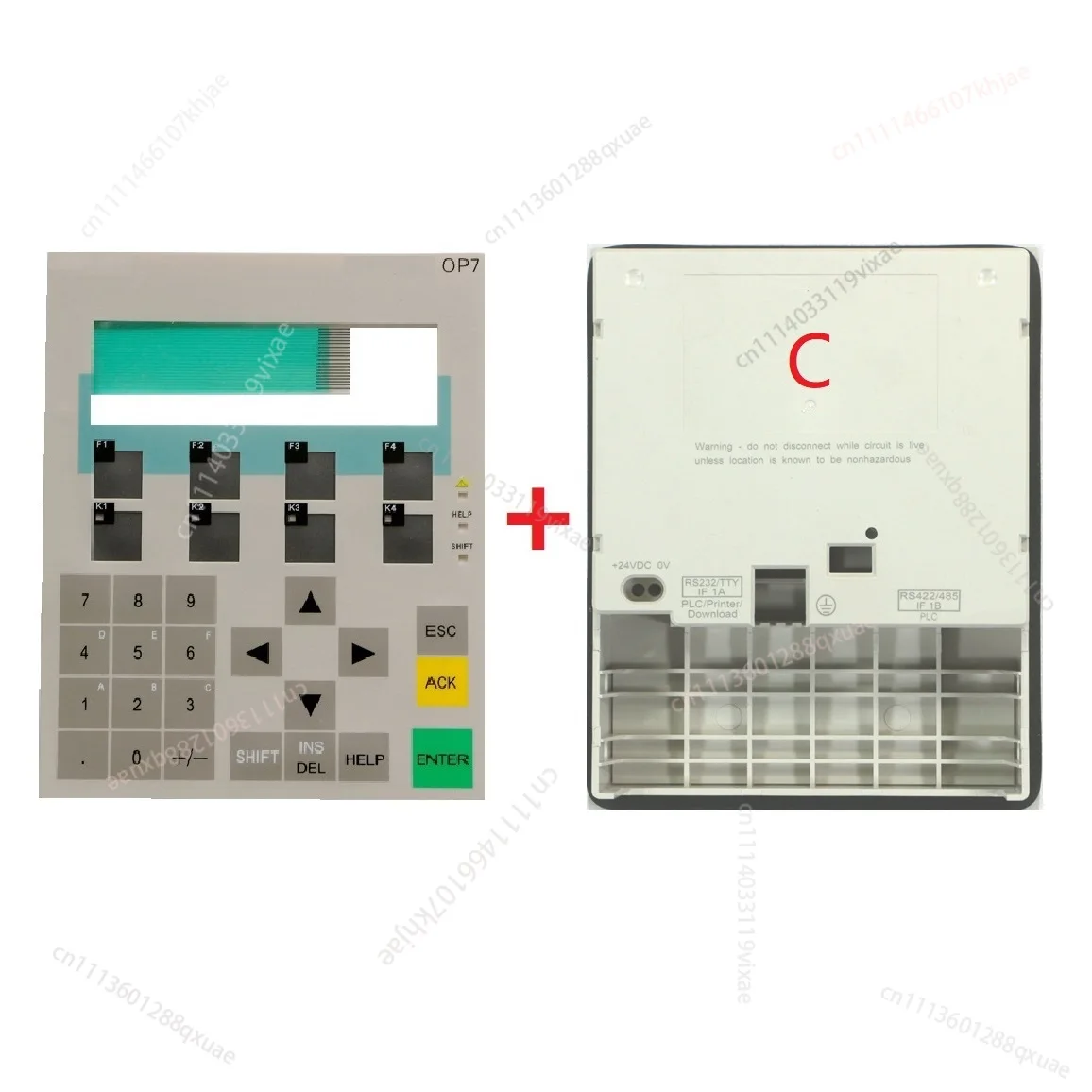 For OP7 6AV3607-1JC20-0AX1 6AV3607-1JC20-0AX2 Plastic Shell Housing with Keyboard Membrane Protective Film C Style
For OP7 6AV3607-1JC20-0AX1 6AV3607-1JC20-0AX2 Plastic Shell Housing with Keyboard Membrane Protective Film C Style